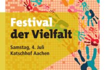 Plakat zum "Festival der Vielfalt" am 4. Juli 2026 auf dem Katschhof in Aachen